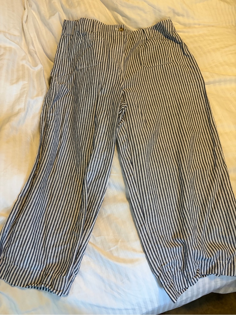 Talbots Blue and White Striped linen pants
